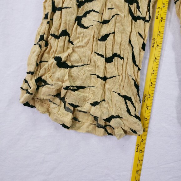 Urban Outfitters Yellow Pattern Y2K Halter Neckline Wide Leg Jumpsuit Size M - Picture 6 of 14